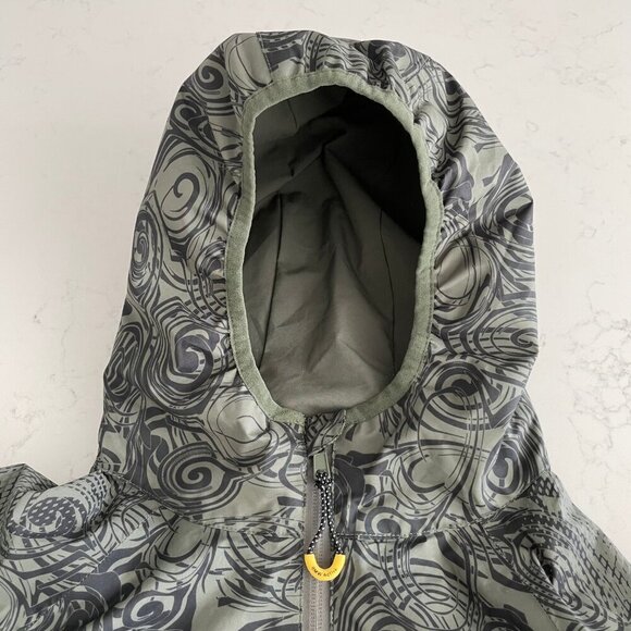 BMW Casual Full Zip Waterproof 100% Poly Hooded Jacket Sage Grn Dk Gry Sz S NWOT - Picture 5 of 15